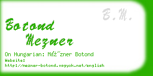 botond mezner business card